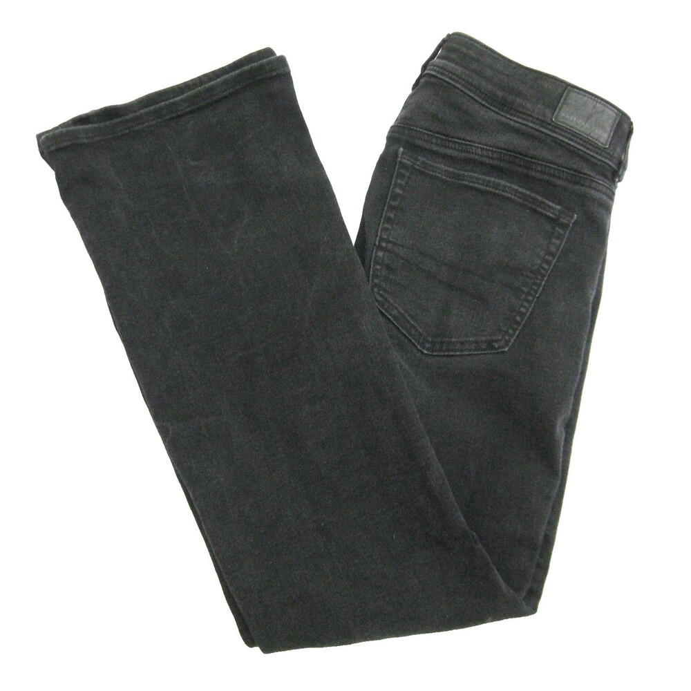 AMERICAN EAGLE Women's (Size 6 30x29) Black Jeans Demin Pants 5 Pockets Zip Fly